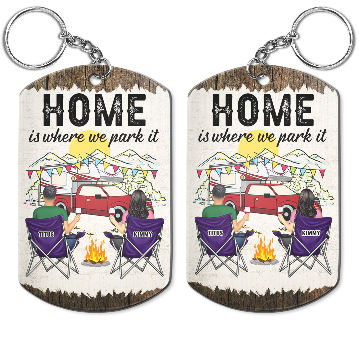 Keys To The Campers - Gift For Couples - Personalized Aluminum Keychain