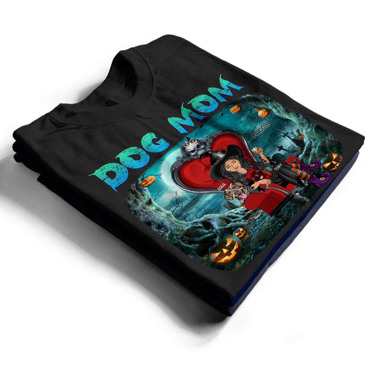 Dog Mom Halloween - Gift For Dog Lovers - Personalized T Shirt