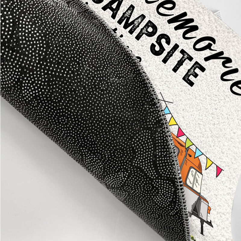 Me And The Dogs Home Is Where - Gift For Dog And Camping Lovers - Personalized Doormat