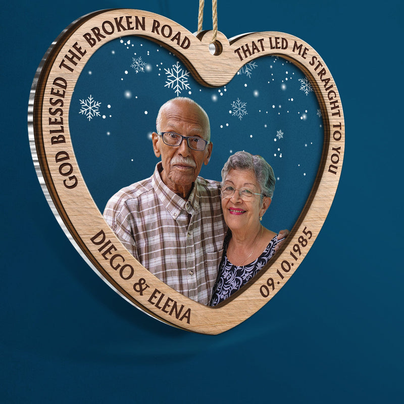 Custom Photo From Our First Kiss Till Our Last Breath - Christmas Gift For Couples - Personalized 2-Layered Mix Ornament