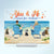 You And Me And The Dogs Peace Beach View - Gift For Pet Lovers - Personalized Horizontal Rectangle Acrylic Plaque