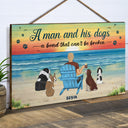 Et elle vécut heureuse pour toujours - Cadeau pour les amoureux des chiens - Panneau rectangulaire en bois personnalisé