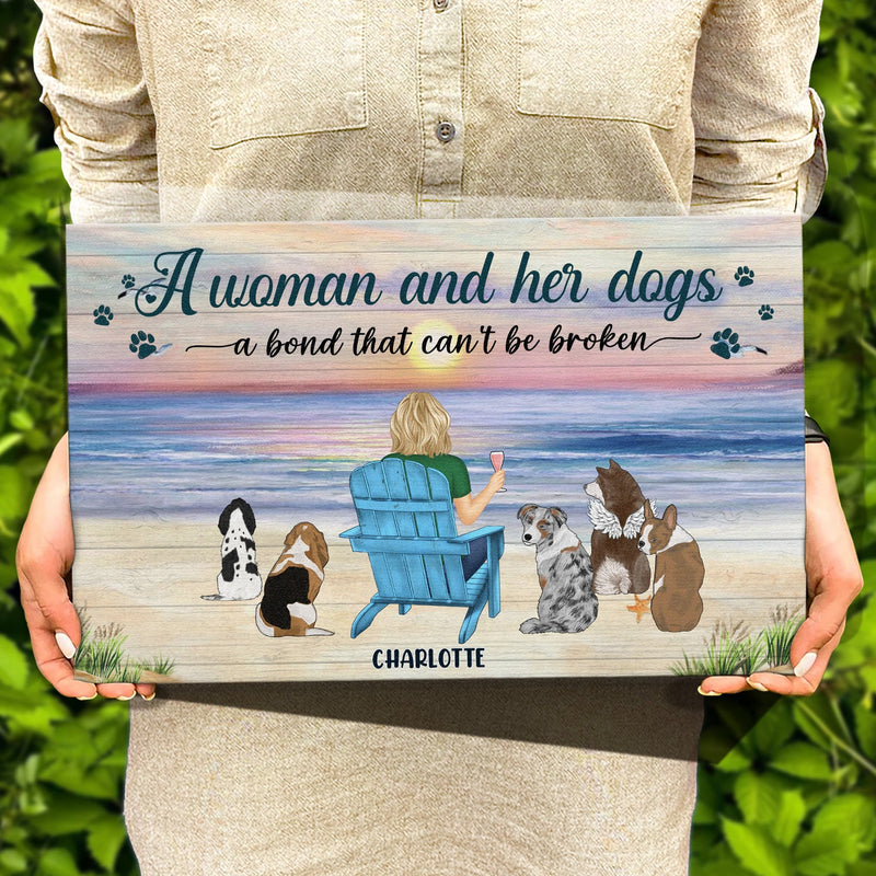 Et elle vécut heureuse pour toujours - Cadeau pour les amoureux des chiens - Panneau rectangulaire en bois personnalisé