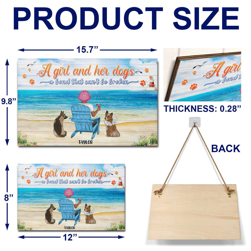 Et elle vécut heureuse pour toujours - Cadeau pour les amoureux des chiens - Panneau rectangulaire en bois personnalisé