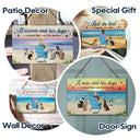 Et elle vécut heureuse pour toujours - Cadeau pour les amoureux des chiens - Panneau rectangulaire en bois personnalisé