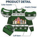Best Dog Mom Ever Cartoon Style - Christmas Gift For Dog Lovers - Personalized Unisex Ugly Sweater