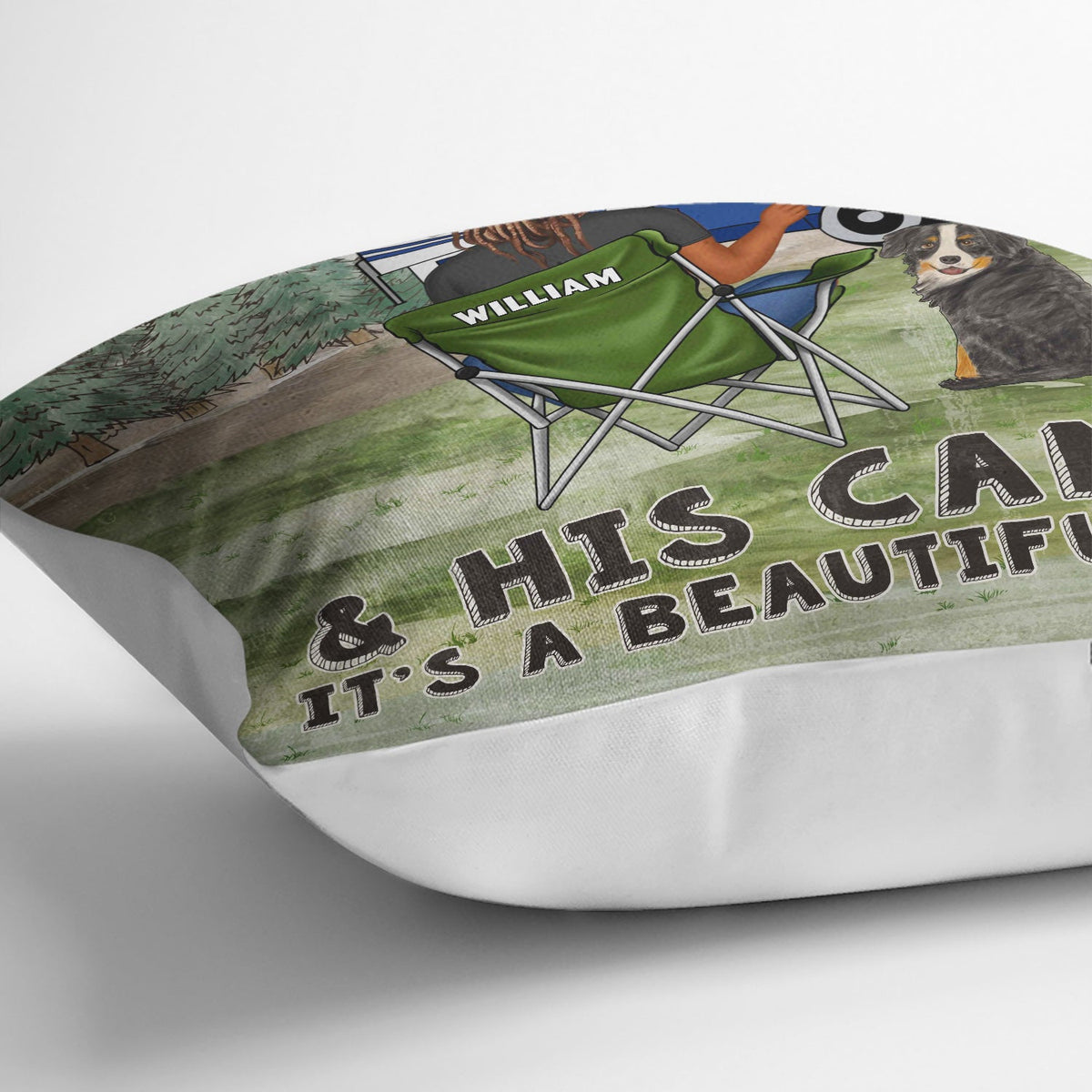 A Girl And Her Dogs Beautiful Thing - Gift For Camping Lovers - Personalized Pillow