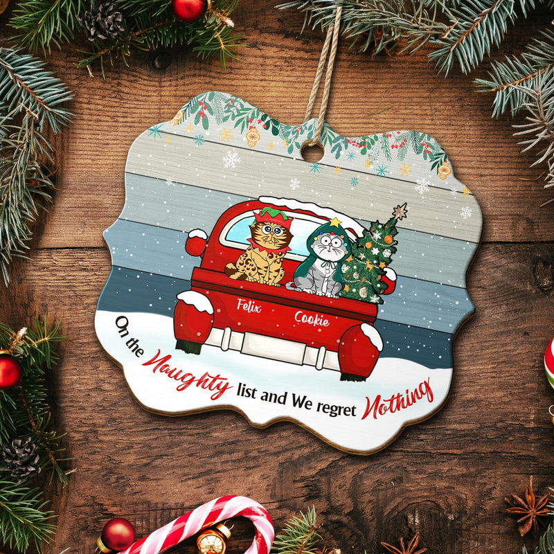 We Regret Nothing - Gift For Dog Cat Lovers - Personalized Custom Shaped Wooden Ornament