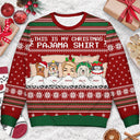 This Is My Christmas Pajama Shirt - Gift For Dog Cat Lovers - Personalized Unisex Ugly Sweater