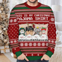 This Is My Christmas Pajama Shirt - Gift For Dog Cat Lovers - Personalized Unisex Ugly Sweater