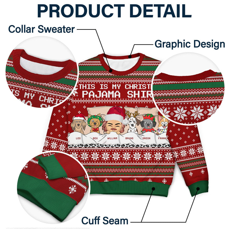 This Is My Christmas Pajama Shirt - Gift For Dog Cat Lovers - Personalized Unisex Ugly Sweater