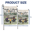 You And Me And The Dog Grass - Gift For Camping Lovers - Personalized Flag