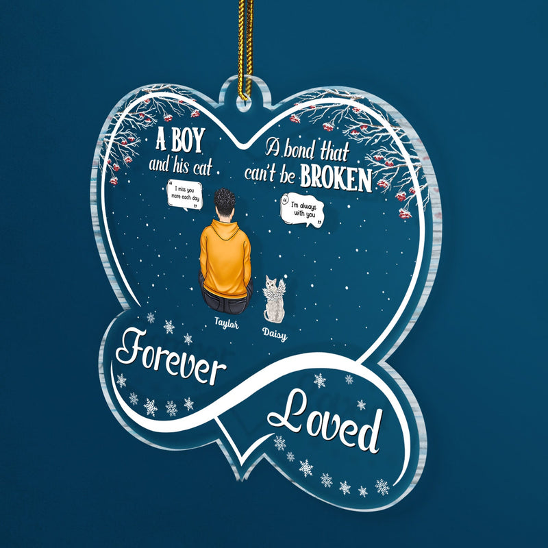 A Bond That Can't Be Broken - Gift For Dog Cat Lovers - Personalized Custom Shaped Acrylic Ornament