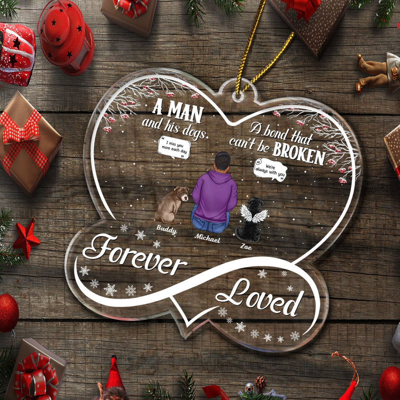 A Bond That Can't Be Broken - Gift For Dog Cat Lovers - Personalized Custom Shaped Acrylic Ornament