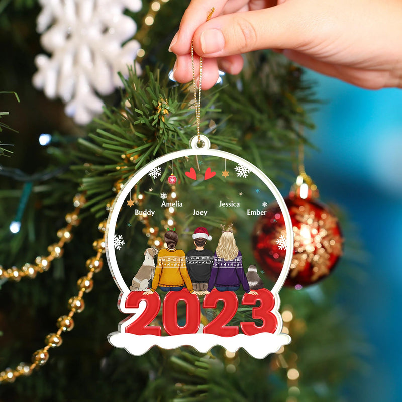 Décoration de Noël personnalisée en acrylique - Cadeau de Noël pour la famille