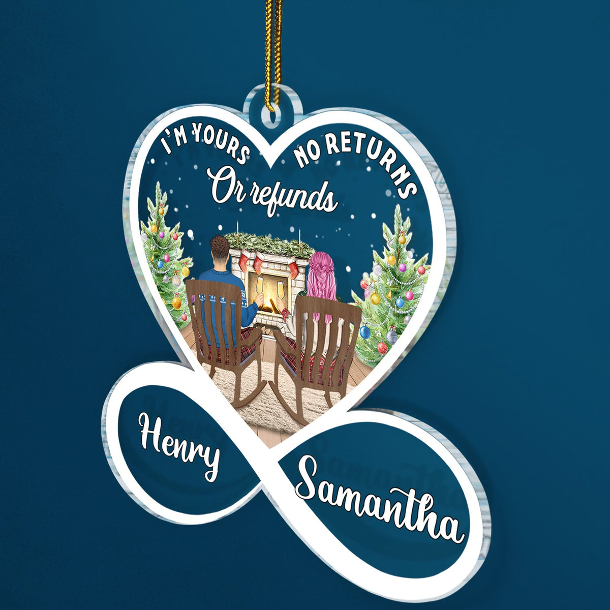 From Our First Kiss Till Our - Christmas Gift For Couples - Personalized Custom Shaped Acrylic Ornament