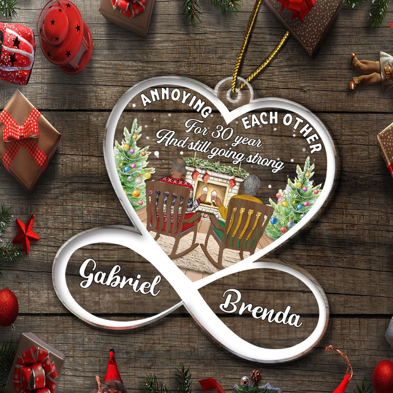 From Our First Kiss Till Our - Christmas Gift For Couples - Personalized Custom Shaped Acrylic Ornament