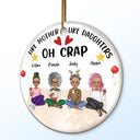 Like Mother Like Daughter - Christmas Gift For Mother Daughter - Personalized Circle Ceramic Ornament