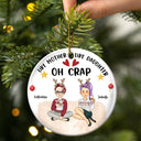 Like Mother Like Daughter - Christmas Gift For Mother Daughter - Personalized Circle Ceramic Ornament