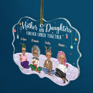 Liés à jamais - Cadeau de Noël pour mère et fille - Ornement médaillon personnalisé en acrylique