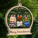 Merry Friendsmas - Christmas Gift For Besties - Personalized 2-Layered Mix Ornament