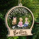 Besties Forever - Gift For Besties - Personalized 2-Layered Mix Ornament