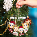 Merry Kidsmas - Christmas Gift For Kids - Personalized Circle Acrylic Ornament