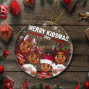 Merry Kidsmas - Christmas Gift For Kids - Personalized Circle Acrylic Ornament