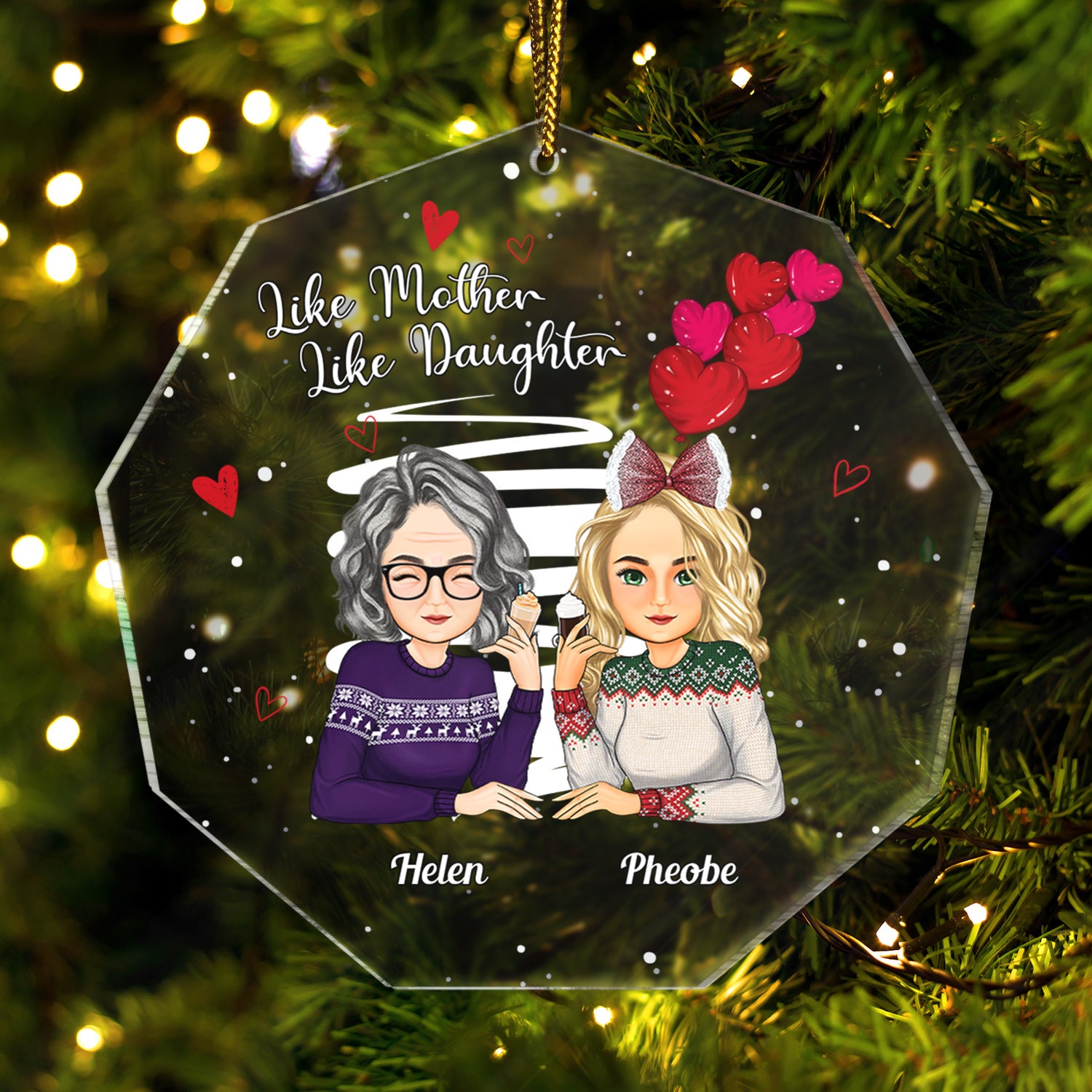 Personalized Christmas Ornament - Like Mother Like Daughter