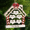Wood Family - Christmas Gift For Family - Personalized 2-Layered Mix Ornament