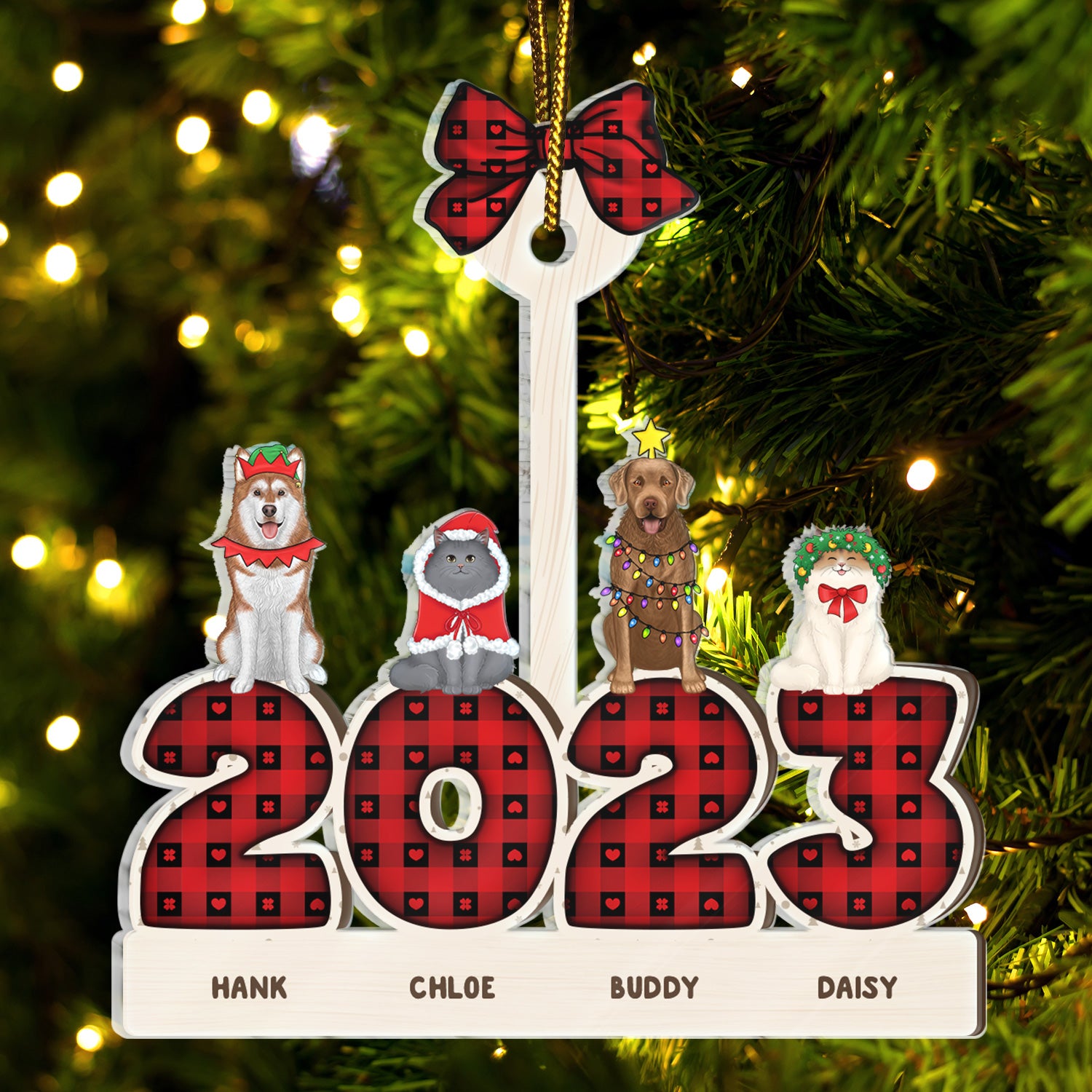 Semi Dog Cat Pet 2023 - Christmas Gift For Pet Lovers - Personalized Cutout Acrylic Ornament