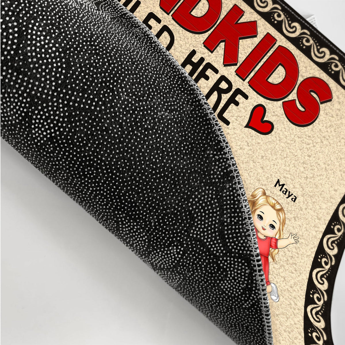 Grandkids Spoiled Here - Gift For Grandkids - Personalized Doormat