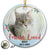 Custom Photo Forever Loved - Christmas Memorial Gift - Personalized Circle Ceramic Ornament