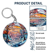 Custom Photo Always Loved Never Forgotten - Memorial Gift For Family - Personalized Acrylic Keychain