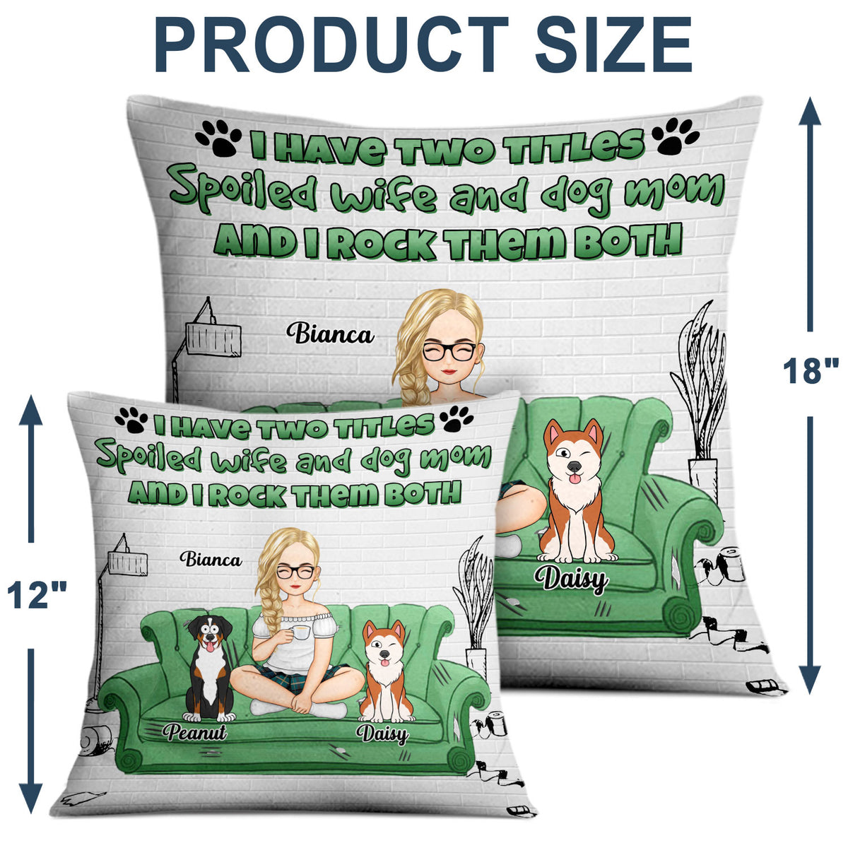 Happy Mother's Day Best Dog Mom, Personalized Pillows, Custom Gift for Dog  Lovers