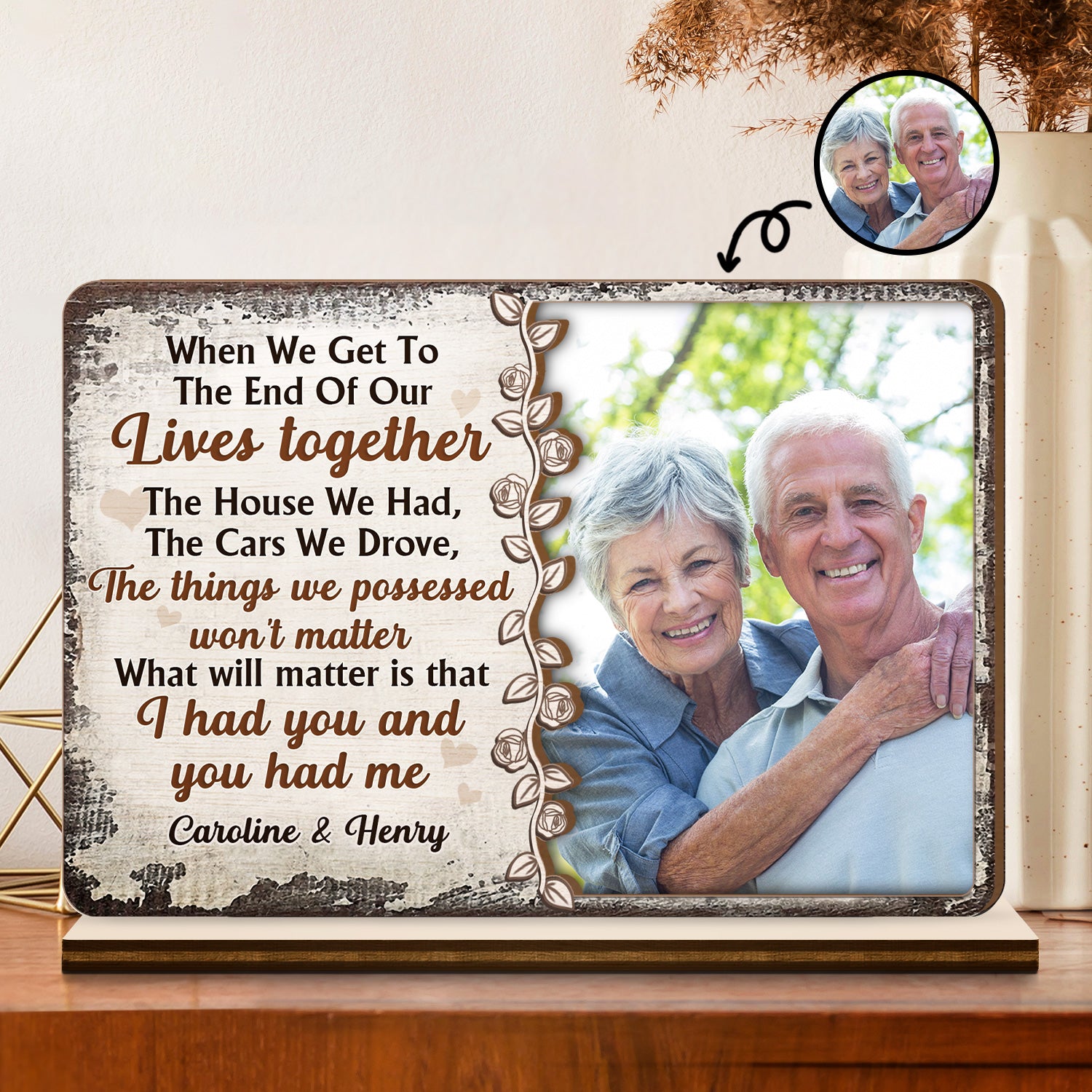 Custom Photo The House We Had - Anniversary Gift For Couples - Personalized Custom Shaped 2-Layered Wooden Plaque
