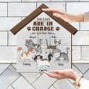 Les chats sont aux commandes - Cadeau pour les amoureux des chats - Panneau en bois personnalisé