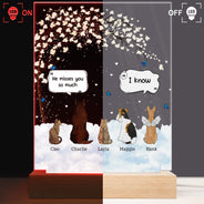 They Still Talk About You - Memorial Gift For Pet Lovers - Personalized 3D Led Light Wooden Base