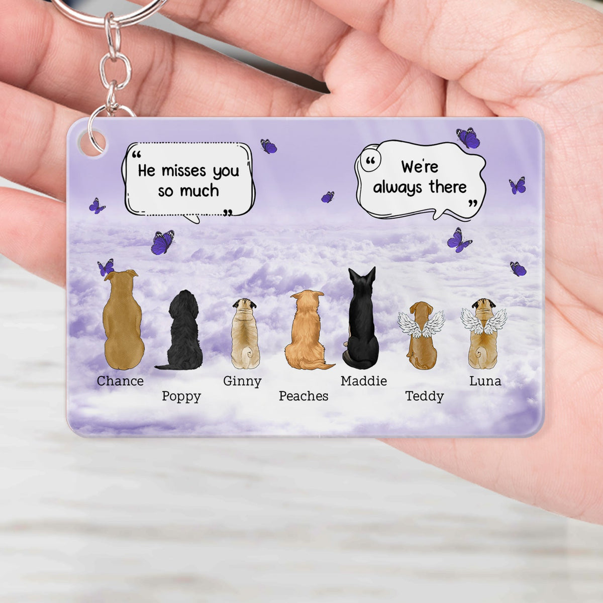They Still Talk About You - Memorial Gift For Pet Lovers - Personalized Acrylic Keychain