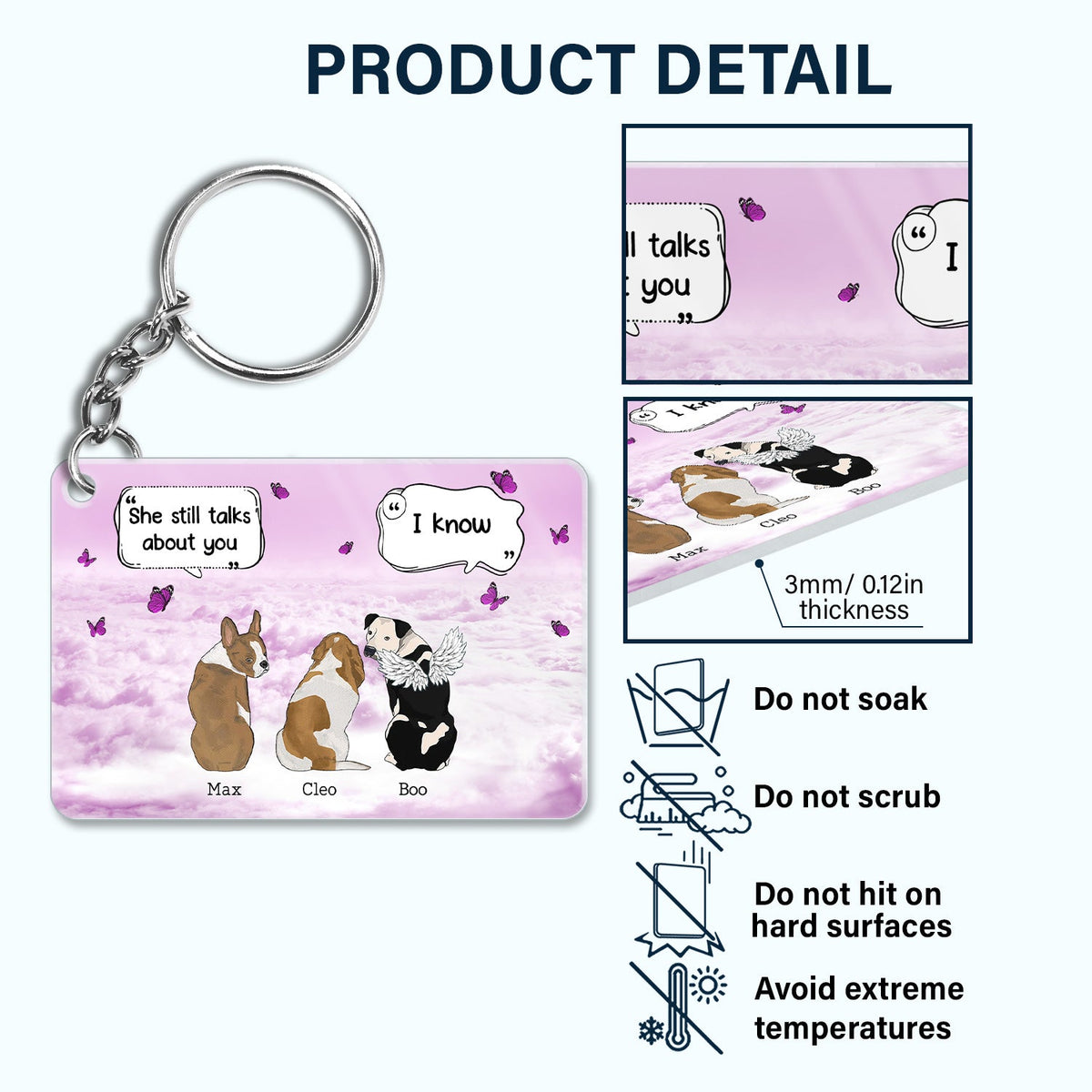 They Still Talk About You - Memorial Gift For Pet Lovers - Personalized Acrylic Keychain