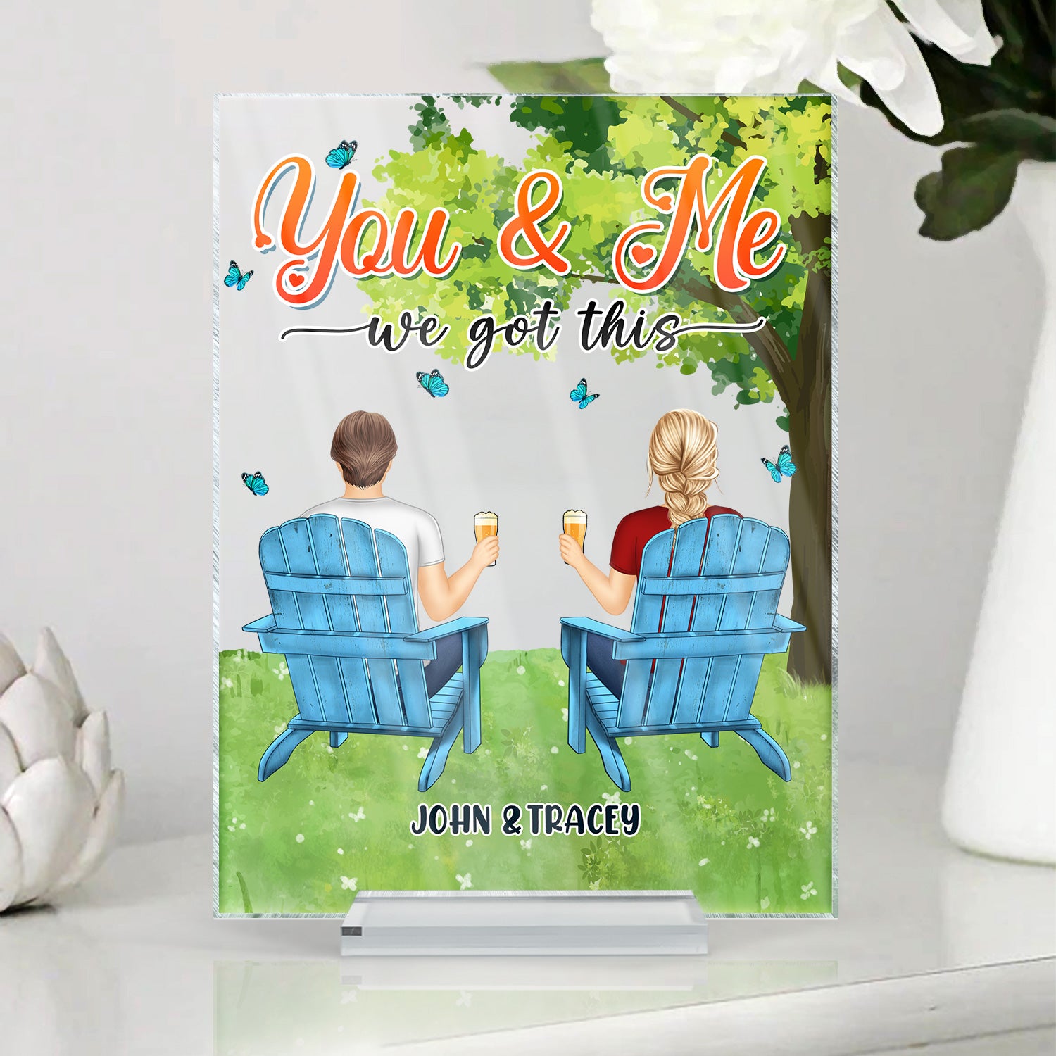 You And Me We Got This - Gift For Couples - Personalized Vertical Rectangle Acrylic Plaque