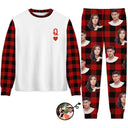 Custom Photo King Queen - Gift For Couples - Personalized Unisex Pajamas Set