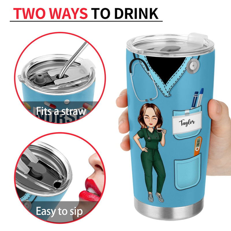 Nurse Nutrition Facts New Version - Gift For Nurses - Personalized Tumbler
