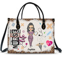 Nurse Life - Gift For Nurse - Personalized Leather Bag