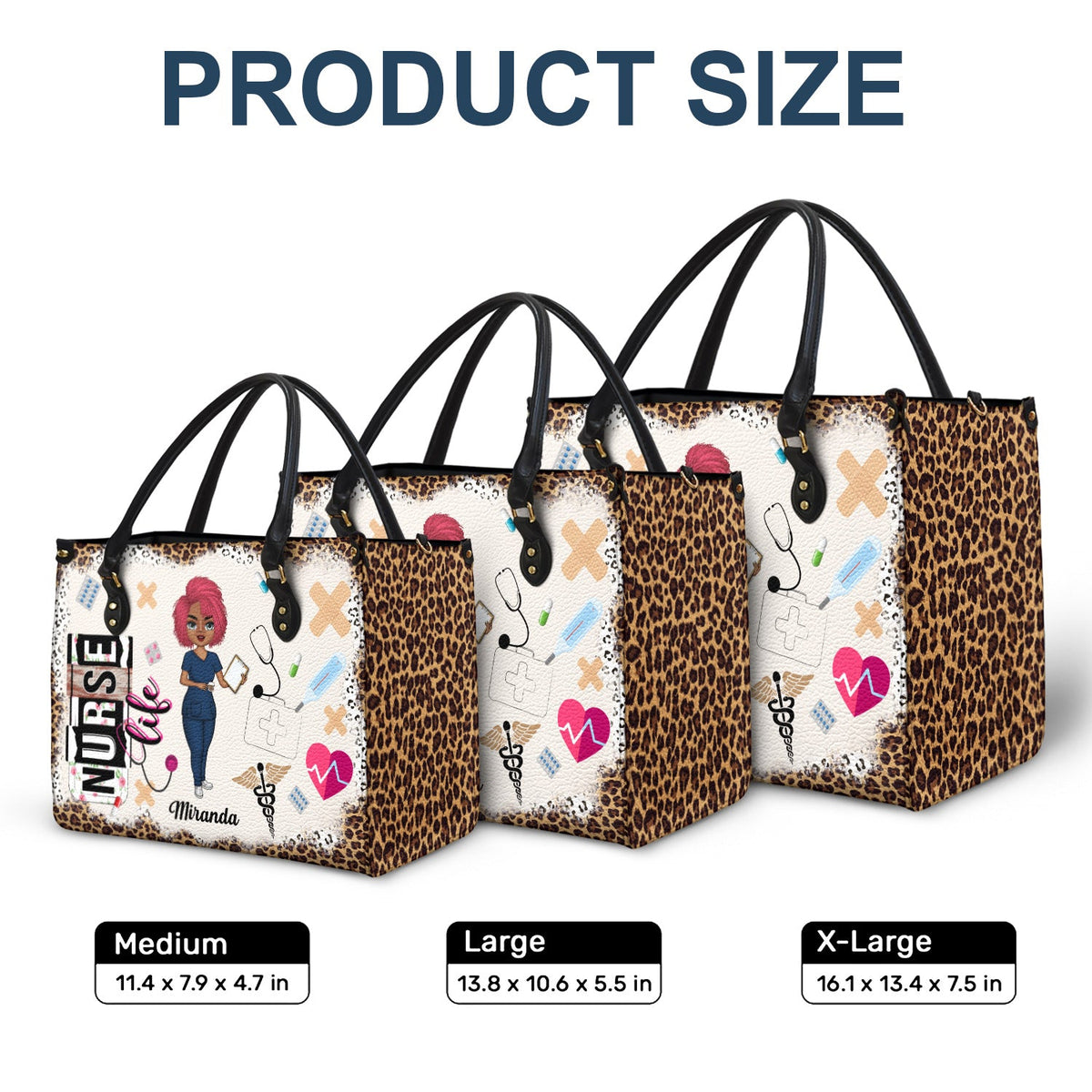 Nurse Life - Gift For Nurse - Personalized Leather Bag