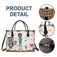 Nurse Life - Gift For Nurse - Personalized Leather Bag