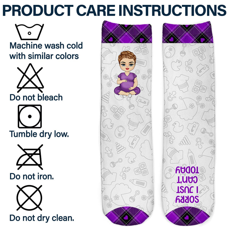 Growing A Tiny Human - Pregnancy Gift, New Mom Gifts, Mom Socks, Expecting Mom, Baby Shower Gift - Personalized Socks