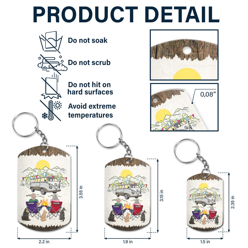 Keys To The Camper You And Me - Gift For Dog And Camping Lovers - Personalized Aluminum Keychain