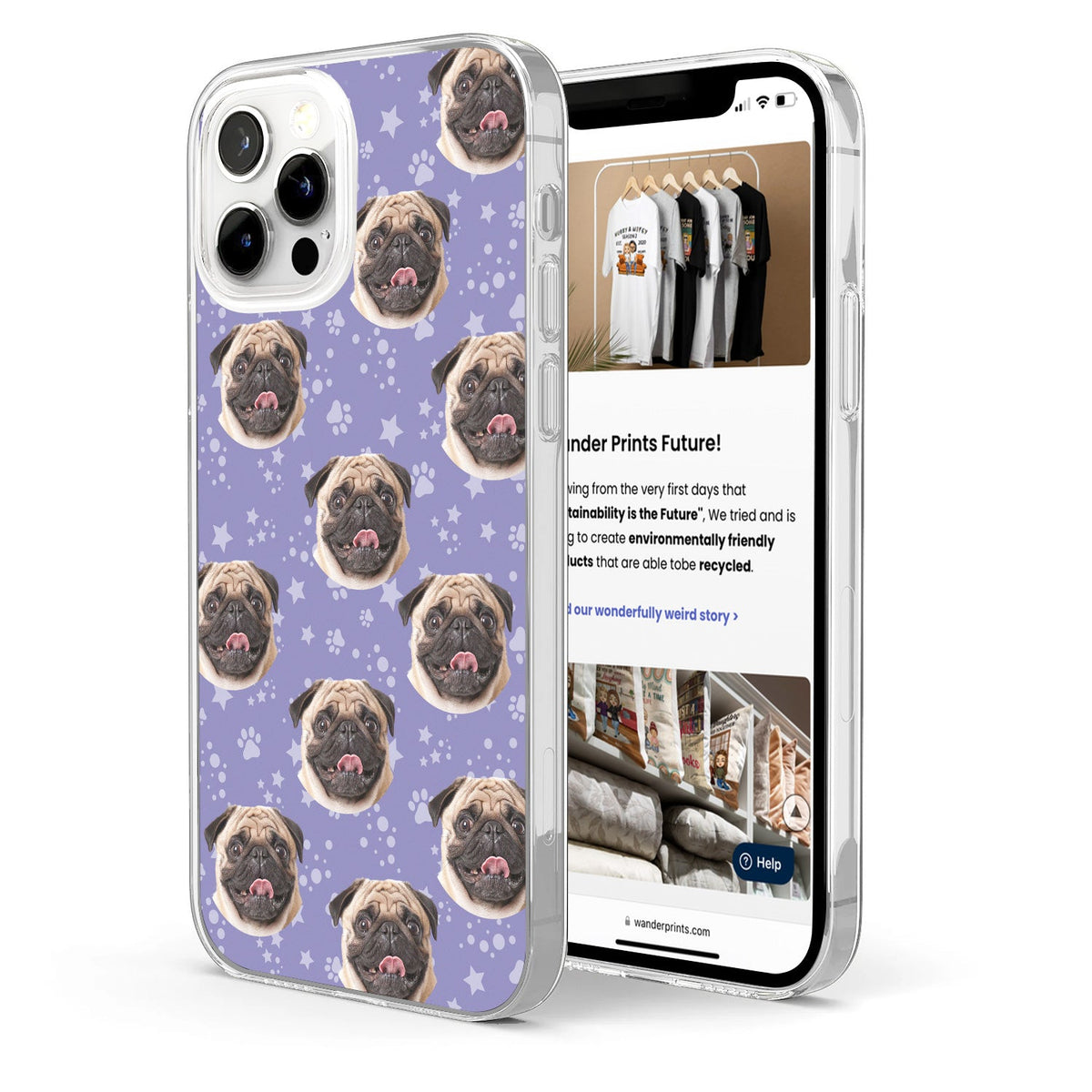 Custom Photo Pet Faces Human Faces - Gift For Dog Lovers, Cat Lovers, Men, Women - Personalized Clear Phone Case
