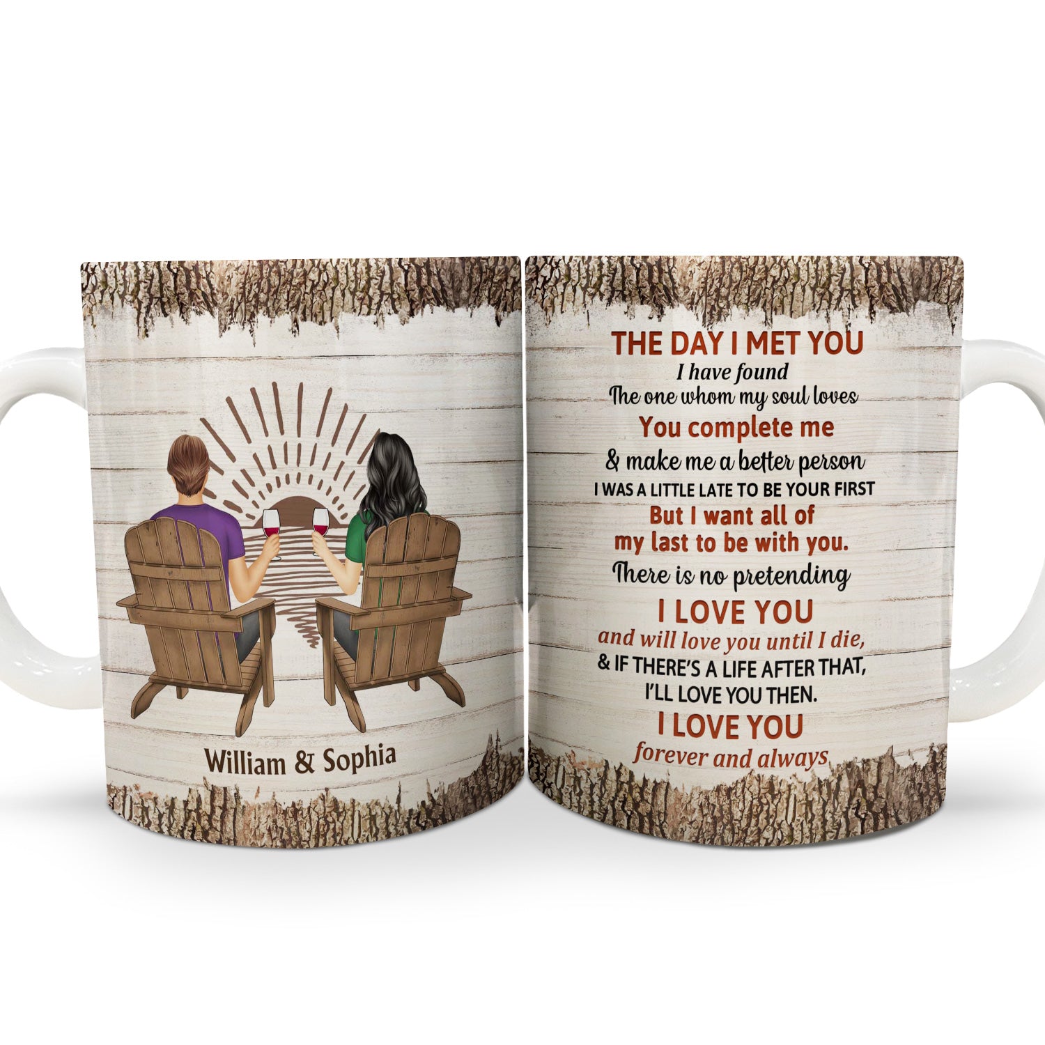 I Love You The Most - Unique Birthday Gifts, Wedding Anniversary - Personalized White Edge-to-Edge Mug